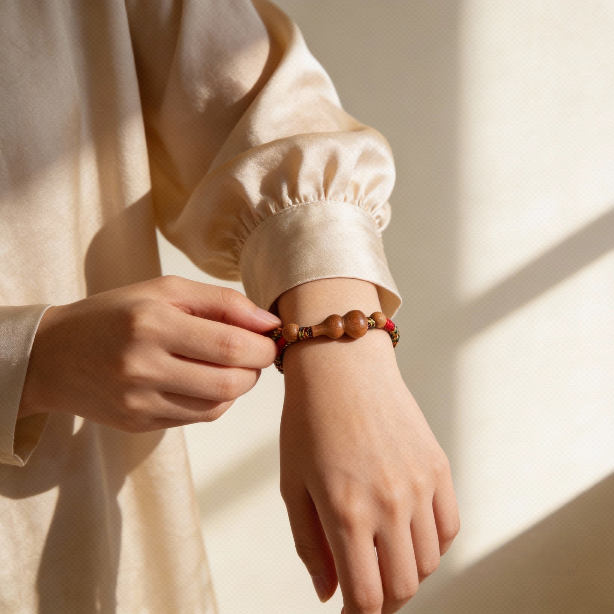 Tranquil Grain | Peach Wood Bracelet