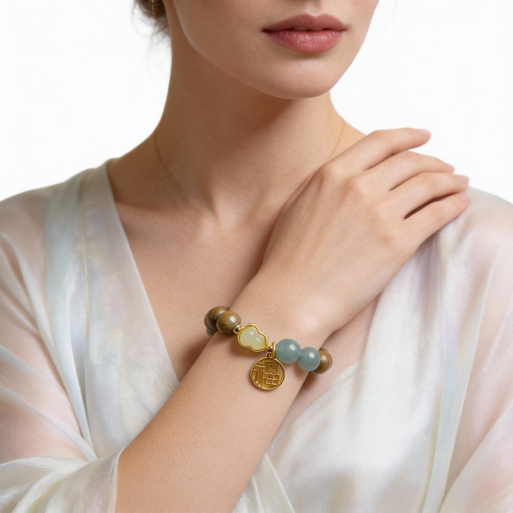 Quiet Abundance | Natural Golden sandalwood Bracelet