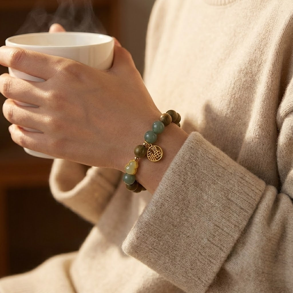 Quiet Abundance | Natural Golden sandalwood Bracelet